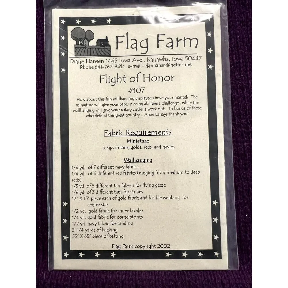 quilt pattern flag farm quilt flight of honor miniature and wall hanging